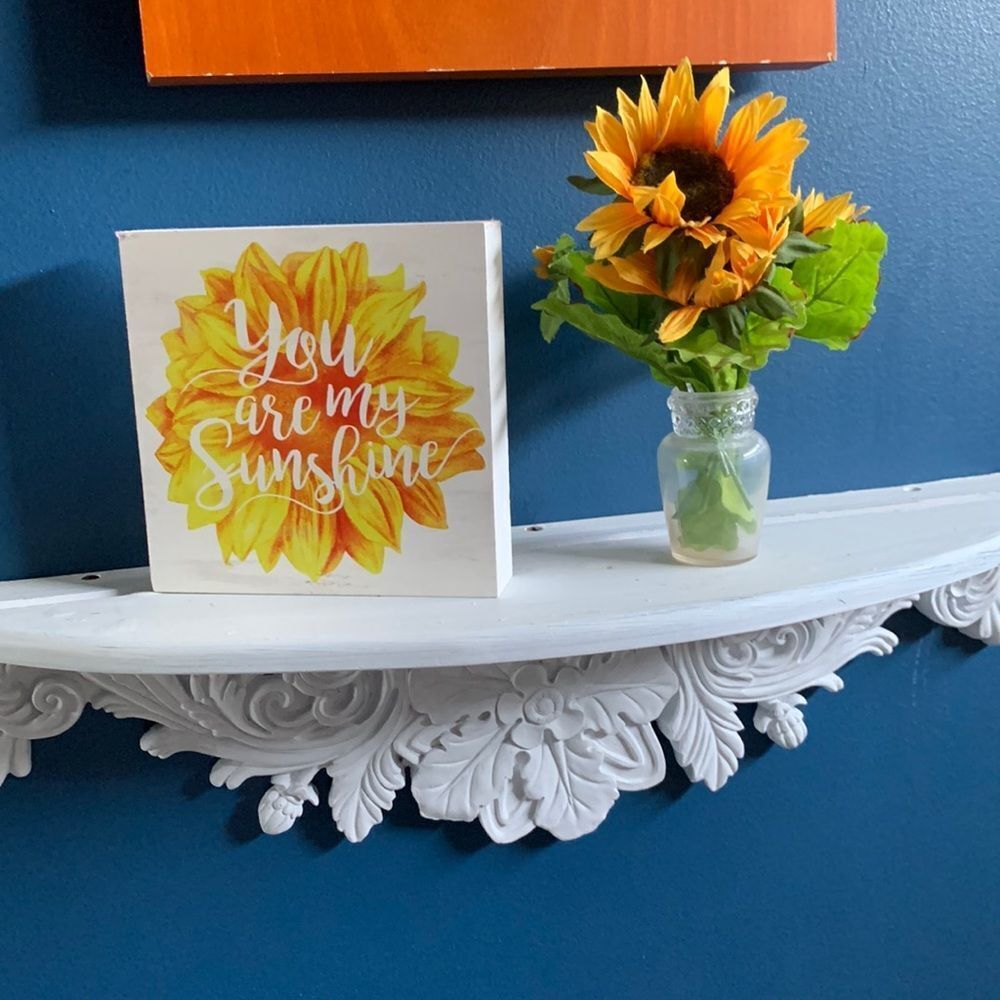 You Are My Sunshine White Yellow Wood Plaque Home Decor Sign Wooden